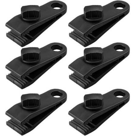 6 stk. Presenningsklemmer, Krokodillemund Teltklemmer Kraftige Låsegreb Klemmer Plast Markiseklemme Sæt Øjeblikkelig Klemme Telttilbehør