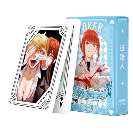 Chainsaw Man Spelkort Brädspel Anime Denji Pochita Barn Leksaker Barn Leksak Deck Kortspel Manga Makima Hayakawa Aki Chainsaw Man