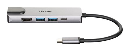 D-LINK DUB-M520 - dokkingstasjon - USB-C / Thunderbolt 3 - HDMI - 1GbE