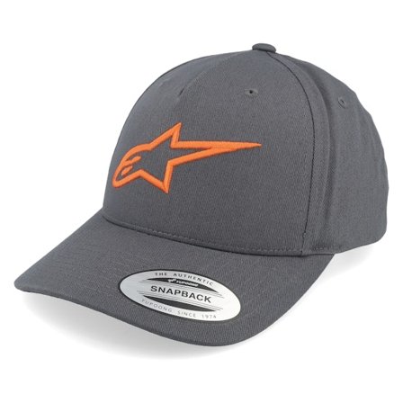 Alpinestars - Cinza adjustable Boné - Ageless Hat Charcoal/Orange Adjustable @ Hatstore