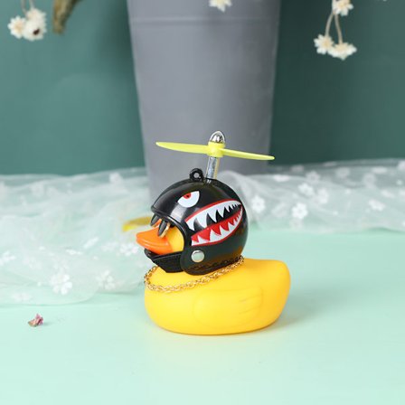 Bil Cykel Dekorera Härlig Liten Gul Anka I