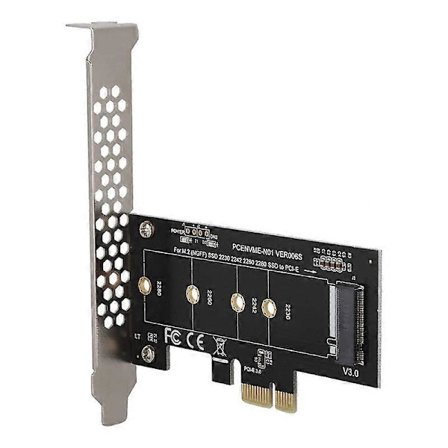 M.2 PCIe Adapter, M.2 til PCI E3.0 X1 Udvidelseskort, M2 SSD NGFF NVME (M Key) til PCIe 3.0 x 1 til Skrivebord