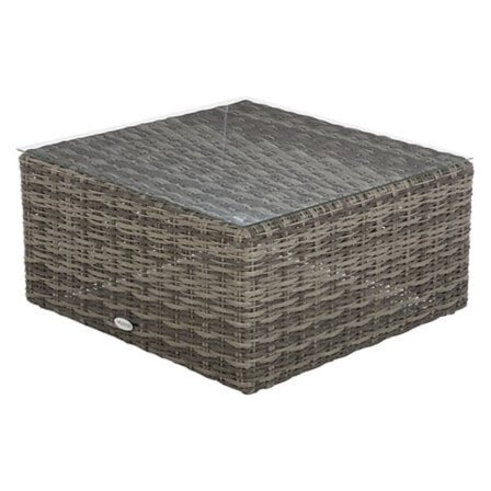 Neliönmuotoinen kudottu hartsipöytä, säädettävät jalat