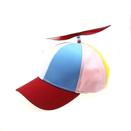Baseballkeps, Färgglad Bambus Sländkeps med Avtagbar Propellerhatt för Vuxna