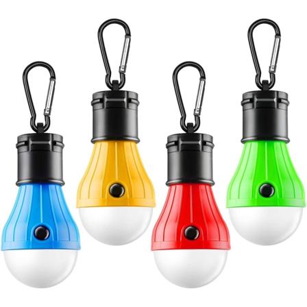 Bærbar LED-teltlampe 4 pakker Clip Hook Hurricane Eme