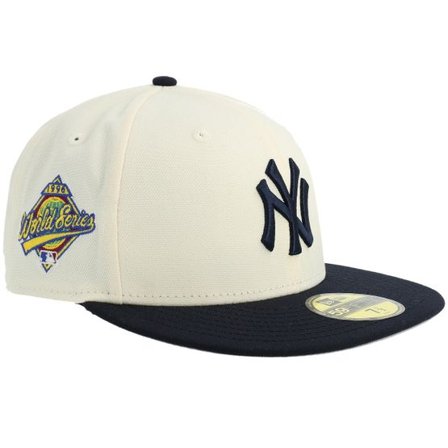 New Era - MLB Vit fitted Keps - Hatstore Exclusive x New York Yankees 59FIFTY World Series 96 Chrome/Navy Fitted @ Hatstore