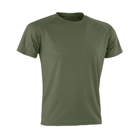 Spiro Mens Impact Aircool T-Shirt S Combat Green