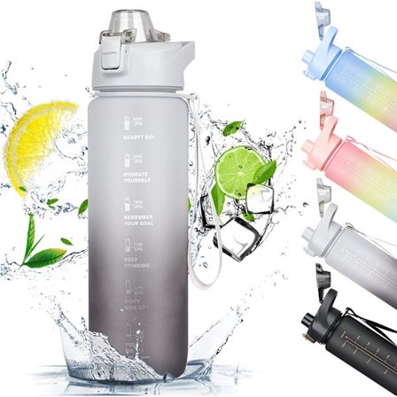 Vesi pullo, urheilun vesipullo 1L motivaatioajalla