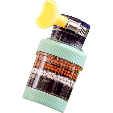 1 st universell kökskran luftrenare kranfilter vattenbesparande skummande aktivt kolfilter duschmunstycke filter slumpmässig färg