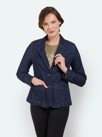 BRANDTEX - Denim Blazer - Mørkeblå
