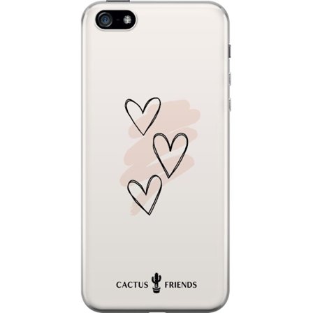 Kompatibelt Mobilskal till Apple Apple iPhone 5 Cactus and Friends - Soft Romance Sketch