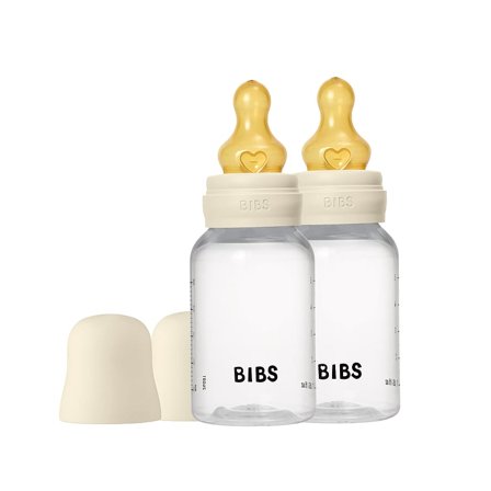 BIBS Sutteflaske Slow Flow Latex 2-pak Ivory 150 ml, Børn & Forældre, Sutteflasker & Tilbehør, Sutteflasker