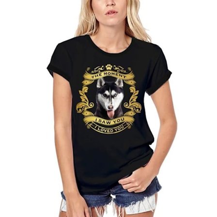 Ekologisk T-shirt dam Siberian Husky Dog - Moment I Saw You I Loved You Valp – Siberian Husky Dog - Moment I Saw You I Loved You