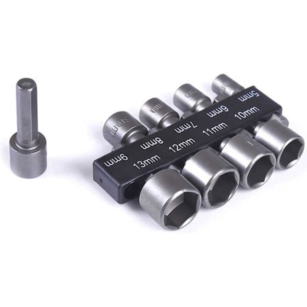 9-delad 5-13mm Hylsor för Borr, Hylsor, för 1/4" Hex