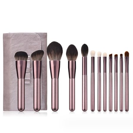 12 kpl meikkisiveltimen setti kosmetiikkipussilla