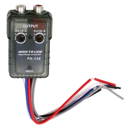 Korkeasta matalalle tasolle kaiutinsignaalin RCA-sovitin Autoääni Korkeasta matalalle subwoofer-äänenmuunnin