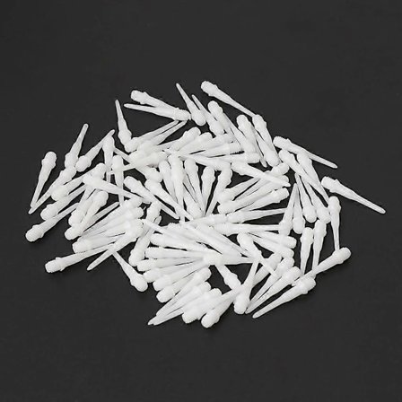 Premium Plast Dart Tip Tilbehør, 100 Stykker, Soft Tip Dartpiler, Spesielt for Elektronisk Dartspill Hvit