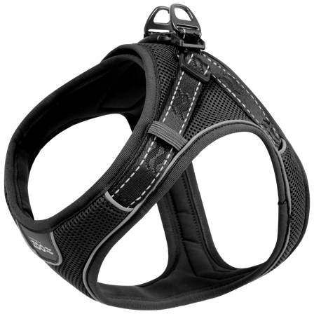 Selected by ZOO - Sele Rufus Soft justerbar M Hals 20 mm x 40-50 cm Bryst 20 mm x 52-62 cm Svart - Hund - Halsbånd - ZOO.no