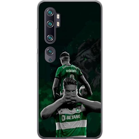 Yhteensopiva Puhelinkuori Xiaomi Mi Note 10 Neonmotiivi, jossa teksti "Gaming is in my DNA" sinisenä ja punaisena tiiliseinällä, jossa loistava DNA-sp