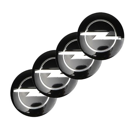 Sorte Opel Bilhjul Center Caps Hub Cover 60mm 4 stk