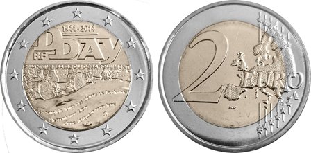 Frankrig 2014 - 70-året for allieredes landgang i Normandiet (D-dag) - 2 Euro