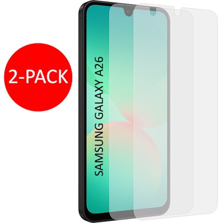 2-Pak Samsung Galaxy A26 Skærmbeskytter Hærdet Glas Premium