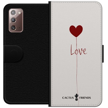 Yhteensopiva Lompakkokotelo Samsung Samsung Galaxy Note20 Cactus and Friends - Love Balloon Minimal