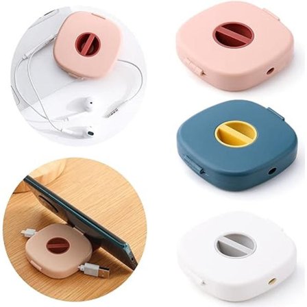 3-pack kompakt kabelhanteringskabelorganisatör med telefon