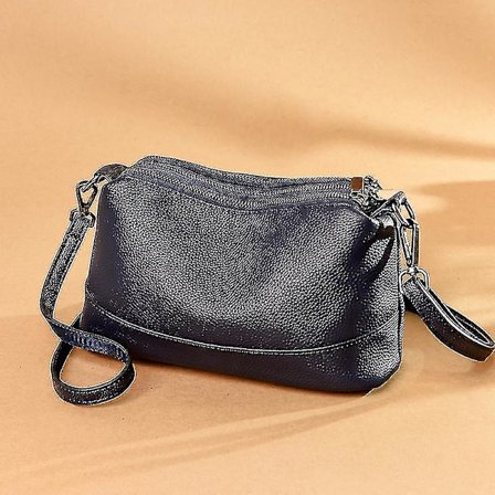 Väska för kvinnor, axelremsväska, messenger-väska, äkta läder