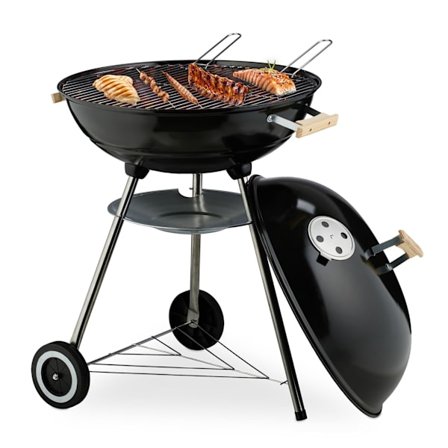 Kannettava kattilagrilli kannella ja pyörillä