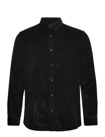 Slhregowen-Cord Shirt Ls Noos Skjorte Uformell Svart Selected Homme*Betinget Tilbud