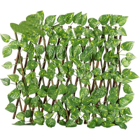 Kunstig bladhegn, træhave espalier, stræk espalier med blade,