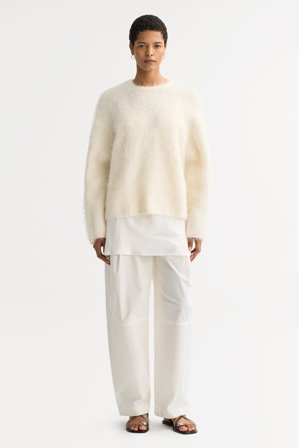 Soft Goat - Alpaca crewneck - M - Feather White