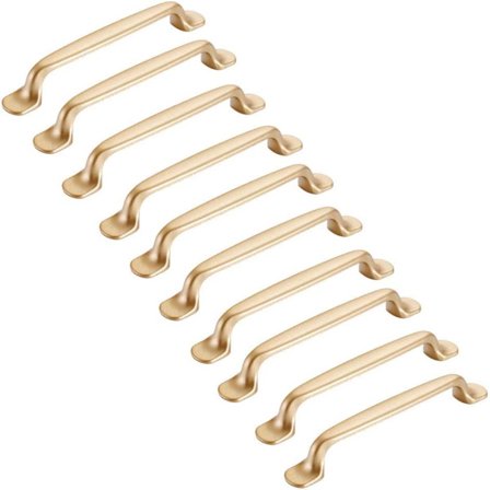 10 kpl kultaista kaapin kahvaa 128mm - Huonekalukahva Keittiön kaappi