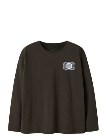 name it Nkmvictor Ls Rlx Top - Brown - 116