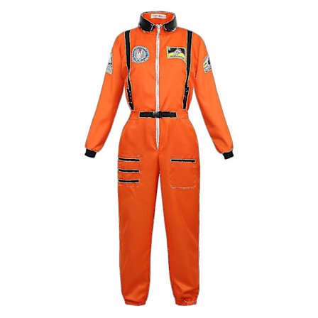 Astronauttiasu Space Suit Aikuisten Cosplay-asuilla Vetoketju Halloween-asu Pari Lentohaalari Plus-kokoinen Yhtenäinen -a Oranssi Naisille Z