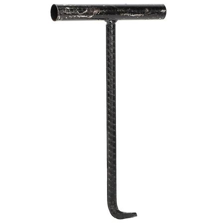 Kraftig krok i rustfritt stål til kumlokk