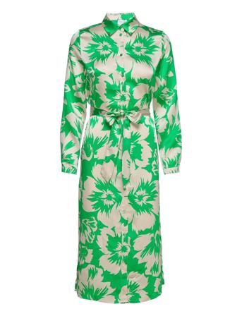 Vipaper Aop L/S Shirt Dress Knälång Klänning Multi/mönstrad Vila
