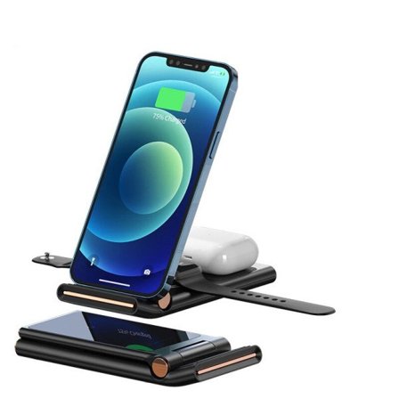 Langaton laturi 3 1 iPhone 13 12 11 Pro MAX XR X 8 taitettava lataus telakka asema