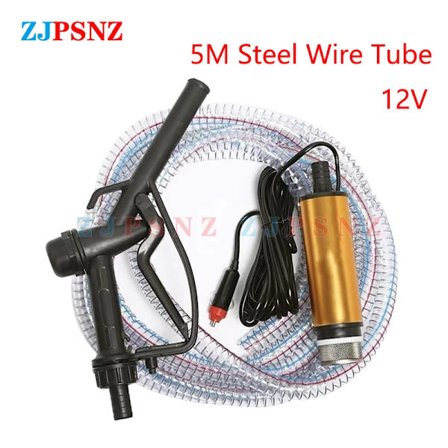 12V 24V Cigarettändare Oljeöverföring Elektrisk Pump Diesel Bränsle Olja Vatten Bil Camping Fiske Dränkbar Överföringspump Dieselpump