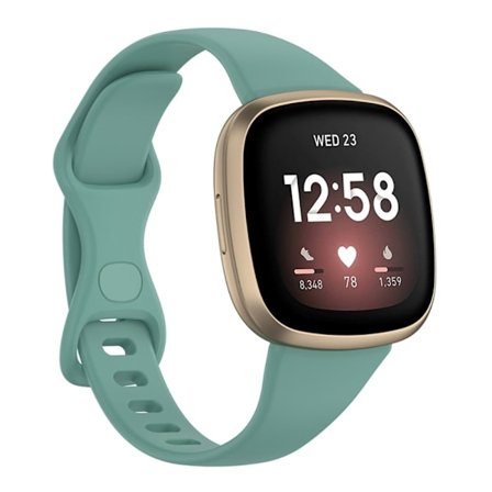 Fitbit Versa 4 / Sense simple urrem - Fyrrenålsgrøn Størrelse: S