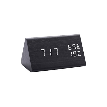 Digitaalinen herätyskello, puinen elektroninen LED-ajanäyttö, 3