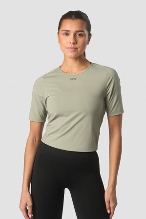 ICANIWILL - Charge Cropped Mid Sleeve Wmn Light Sea Green - Dam - Träningskläder från ICIW