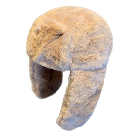 Dame Trapper Hat Kunstpels Vinterhatte Russisk Hat med Spænde Trooper Varm Bomber Hat Ski Cykling Øre Klap Fluffy, Kamel