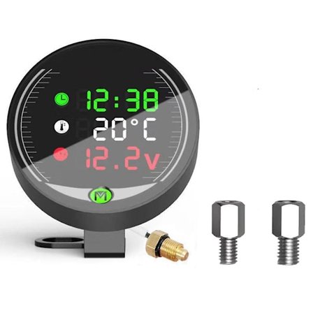 Motorsykkelmåler Voltmeter Speedometer Tidsvisning Temperatur