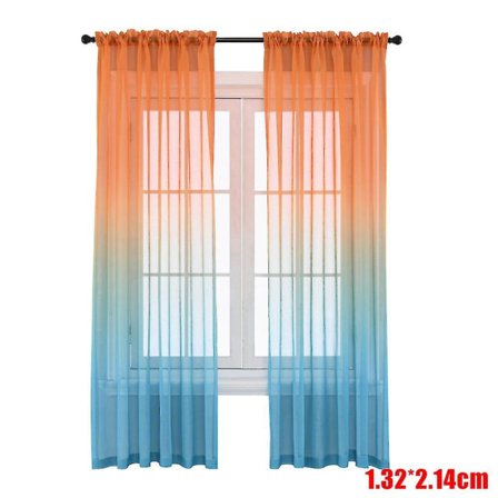 IC Moderna Fargede Gardiner Gradient Skjermer Balkong Lystette Gardiner Stue