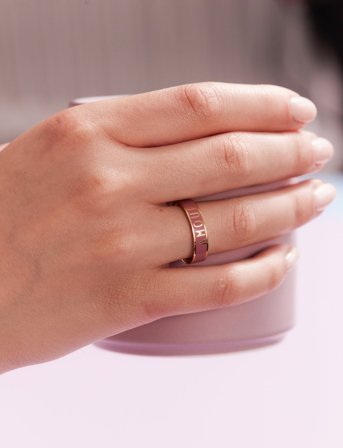 Design Letters Word Candy Ring - Pink - ONE SIZE