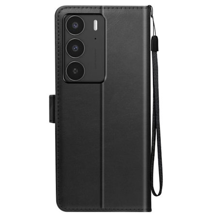 Älypuhelimen suojakotelo - Realme - C75 ja 14x - Musta - Keinonahka - Video tuki