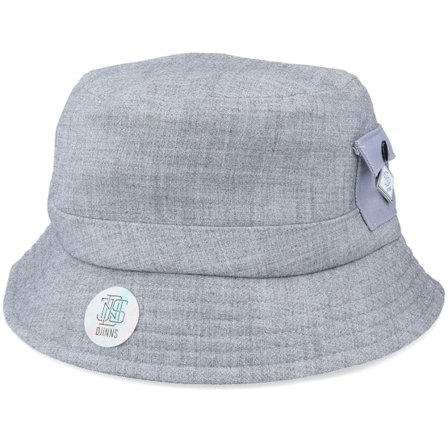 Djinns - Cinza bucket Chapéu - Woolmelange Heather Grey Bucket @ Hatstore