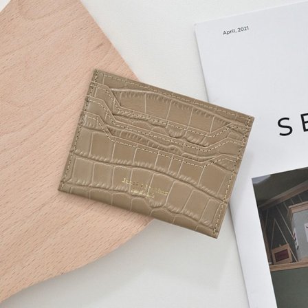 Smal Kort Plånbok Korthållare KHAKI
